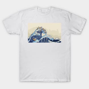 The Great Kitty Wave Off Kanagawa T-Shirt